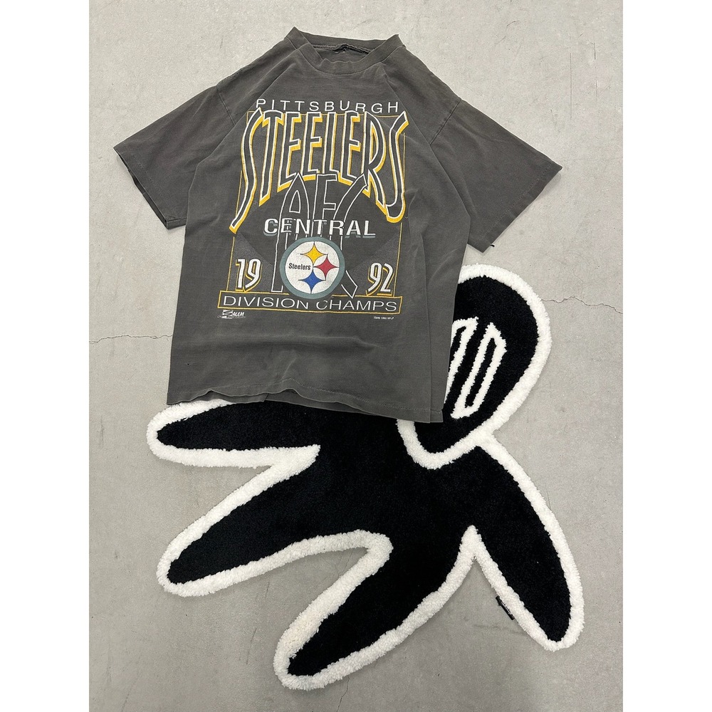 Vintage 1992 Pittsburgh Steelers AFC Central Division‎ Champs T Shirt Gray Large